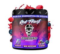Z Drinks Energy - Bebida Energética en Polvo | 70 Servicios Sin Azúcar | Energía en Cada Sorbo | con Cafeína, Minerales y Vitaminas | Ideal para Gamers y Apasionados del Deporte | Sabor Frutos Rojos