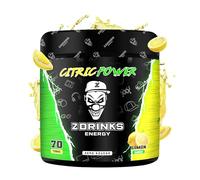 Z Drinks Energy - Bebida Energética en Polvo | 70 Servicios Sin Azúcar | Energía en Cada Sorbo | con Cafeína, Minerales y Vitaminas | Ideal para Gamers y Apasionados del Deporte | Sabor Limón