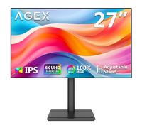 Z-Edge AGEX Monitor 4K 27 Pulgadas UHD IPS 3840 x 2160, Brillo de 400 CD/m², 100% sRGB, FreeSync, DP y HDMI, Altura Austable, Inclinable, Giratorio y Pivotante, Negro