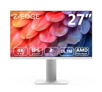 Z-Edge Monitor 27 Pulgadas IPS 4K (3840x2160), FreeSync, 60 Hz, Monitor UHD Blanco 16:9, 2xHDMI2.0 y 2×DP 1.4, 5ms, Altura Ajustable/Vertical/Horizontal/Giratorio, VESA (Cable DP Incluido)