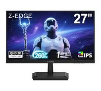 Z-Edge Monitor 27 Pulgadas, Monitor Gaming de 260 Hz QHD, 1 ms MPRT, Panel IPS 2K 2560 x 1440, LED, Brillo de 350 CD/m², 1.07 Millones de Colores, HDR10, FreeSync, HDMI y DP, VESA Compatible- Negro