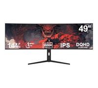 Z-Edge Monitor 49 Pulgadas, Monitor Gaming 144 Hz, IPS, DQHD 5120 x 1440 Pantalla 32:9, FreeSync, Altura/Inclinación Ajustables,Giratorio, Pip/PBP, 10 bits, 400 CD/m², USB tipoC 65 W/HDMI2.1/DP1.4