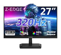Z-Edge Monitor de juego 27 pulgadas 320 Hz 300 Hz, monitor IPS rápido 2K QHD 1440p, frecuencia de actualización MPRT G27IS 1 ms, sRGB 99%, equilibrio de sombras, PIP/PBP, HDMI 2.1 x 2, DP 1.4 x 2