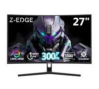 Z-Edge - Monitor de juego curvo de 27", FHD 1080p 300Hz 240Hz, monitor curvo MPRT de 1 ms, 1500 R, colores 16,7 M, marco sin marco UG27H, 2 puertos DP 1.4 y 2 puertos HDMI 2.0