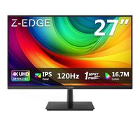 Z-Edge Monitor Gaming 27 Pulgadas 4K, UHD (3840x2160),120 Hz - IPS, 1 ms MPRT, 250 CD/m², HDR10, FreeSync, 2X DP + 2X HDMI, Compatible VESA, Negro