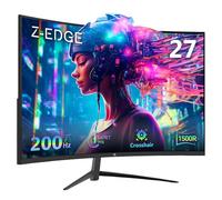 Z-Edge Monitor Gaming Curvo 27'' 200 Hz, 1ms, FreeSync, Pantalla FHD 1080P con DP Cable, 350 CD/m², 1500R VA Sin Marco, HDMI2.0 & DP1.4, VESA, sRGB 99%, 178° ángulo de visión, Inclinación Ajustable