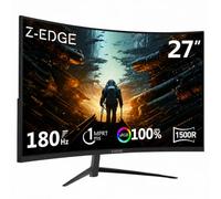 Z-Edge Monitor Gaming Curvo 27'' 200 Hz, 1ms, FreeSync, Pantalla FHD 1080P con DP Cable, 350 CD/m², 1500R VA Sin Marco, HDMI2.1 & DP1.4, VESA, sRGB 99%, 178° ángulo de visión, Inclinación Ajustable
