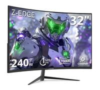 Z-Edge Monitor Gaming Curvo 32 Pulgadas, 240 Hz, 1 ms, Panel VA Full HD 1080P, Pantalla LED Curva 16:9, Brillo de 300 CD/m², 98% sRGB, FreeSync, HDR10, DisplayPort y HDMI, Soporte VESA