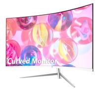 Z-Edge Monitor PC Curvo 24'', 75 Hz, FreeSync, FHD(1920x1080), Monitor Oficina Blanco con HDMI Cable, Pantalla Gaming 2800R Sin Marco, 178° ángulo de visión, VGA+HDMI, Tecnología Eye-Care, Inclinación