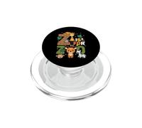 Z es para Animales del zoológico Viaje al zoológico Jungla Zoo Día Alfabeto PopSockets PopGrip para MagSafe