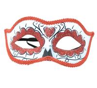Z&H ROJO MASCARILLA FACIAL - Mascarilla del Día de Muertos, Disfraz Máscara facial, pieza facial, máscara para ojos.