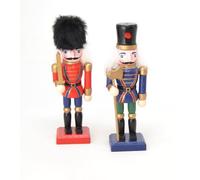 Z&H T1 Cascanueces Doble - Decoración navideña, decoración navideña, decoración del hogar en Miniatura, 12,7 cm, Figuras Verdes y Azules.