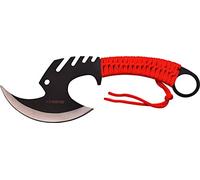 z Hunter Hacha, Longitud Total cm: 29,21, Red Cord Wrapped Acero Inoxidable Mango de griffloch, zhun de 1202