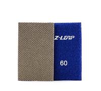 Z-LEAP Diamond Mini hoja de papel de lija galvanizada gancho y bucle respaldo de nailon para pulido a mano vidrio porcelana cerámica grano 60