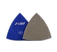Z-Lion Diamante galvanizado Triangular lijado Pad Grit 60 para herramientas oscilantes