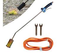 Z.M.C Quemador de malas hierbas, 1850 °C, diámetro de 60 mm, quemador de alto rendimiento, 69 kW, 90 cm de longitud, manguera de 5 m, mango ergonómico, herbicida para jardín, techo, madera y taller