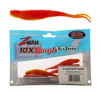 Z-MAN SJS4-257PK5 Elaztech Jerk Shadz - Señuelo perfumado, Sangrado de 4 Pulgadas, Multicolor, Talla única