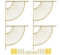 Z metnal Soportes de estante dorados, soporte flotante de metal de latón de 200 mm, decoración de pared dorada, soporte de estantería moderno resistente para estantes flotantes decorativos, 7.8