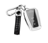 Z.MYUKI 【4 colores】 Corolla Touring Sports Hybrid E210 Funda para llave con llavero para Toyota Corolla Cross 2019-2022 2023 Accesorios Originales (Plata)