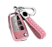 Z.MYUKI 【5 colores】 Q2 S Line Funda para llave con llavero para Audi Q2 2017-2025 2026, accesorio original (rosa)