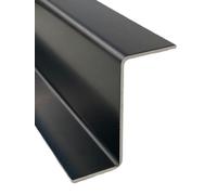 Z-Profile 1mm Aluminio Single-Sided Ral 9005 Negro (Uno. Lámina Protectora) 1m, 1,5m O 2m (1mm Aluminio, Z-Profil 30/50/30x2000mm)