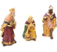 Z1 3 Reyes Magos del Dia de Navidad. Magos. 12cm Conjunto de Escena de Natividad, Figuras .Animales, Nacimiento de jesús. 3 Reyes. oficios belén, Dios