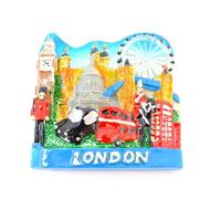 Z1 3D Imán para Nevera Londres. áreas icónicas. los Reyes guardan. autobús de Dos Pisos, Taxi Negro, Big Ben, Cabina telefónica roja. Puente de la Torre. 7cm