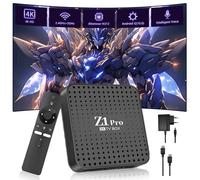 Z1 Pro Android TV Box Android Q 10,WiFi 2,4 GHz&5 GHz,Interfaz RJ45 Adaptable,Android Box Compatible con HDR,Dispositivos de Streaming para TV,2 Puertos USB 2.0,Mando a Distancia con Voz Inteligente