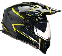 Z1R Range Voyager, casco de aventura M male Negro/Gris/Amarillo Neón