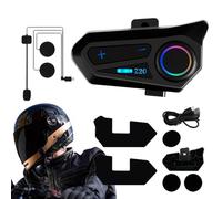 Z20 - Auriculares para motocicleta, altavoces inteligentes con cancelación de ruido, IP67, impermeables, universales, para montar, conectar 2 teléfonos, para casco de cara completa