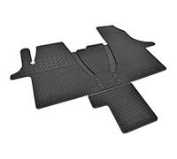 Z4L Alfombrillas de goma a medida específicas para VW T6.1 Transporter/Caravelle/Multivan a partir de 2019, 2 asientos + Tunel, Negro