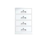 Z4T8M2K6G5 Armario de Almacenamiento Gabinete De Archivo Placa Acero Engrosado Multifuncional 4 Cajones Almacenamiento Archivos Datos Oficina,65cm para Oficina(Blanco)