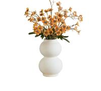 Z4T8M2K6G5 Arreglo Floral Artificial White Ceramic Vase Yellow Small Plum Fake Flowers Simulation Flower Arrangement Indoor