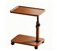 Z4T8M2K6G5 Mesa de Centro Roller Storage Rack Adjustable Table Mobile Small Coffee(Walnut)