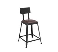 Z4T8M2K6G5 Sillas de Bar Small with Backrest Leather Seat Without Iron Bar Stool Restaurant High Stools