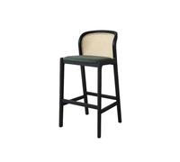 Z4T8M2K6G5 Sillas de Bar Taburete de Bar ratán Madera Maciza, Color Negro, Taburete Comercial, Silla Alta