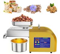 Z6 Prensa de Aceite de Oliva Eléctrica 1100W de Acero Inoxidable 304 | Máquina Automática de Prensa de Aceite en Frío y Caliente | Extractor de Aceite de Nueces y Semillas | 4-9 kg/h