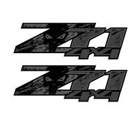 Z71 4x4 Set of 2 Decals F 1500 2500 HD Stickers Z71 4x4 Black Skull