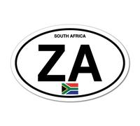 ZA South Africa Country Code Oval - Adhesivo decorativo para vinilo