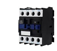 ZAAHH Contactor - Relé magnético de motor trifásico 1 2a 3p 3 polos 1NO CA 24V 110V 220V 380V bobina CJX2-1210 3 5 mm DIN montaje en riel eléctrico industrial (color: Ac220v)