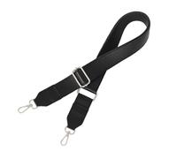 ZAAWUUT Correa de repuesto para bolso de 3,8 cm de ancho, correa cruzada de piel sintética, correas ajustables para bolso, maletín, bolso de mano, Negro y plateado., 3.8cm/1.5 inches in width and 83