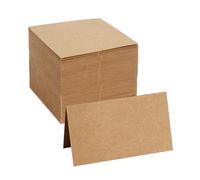 ZAAWUUT - Paquete de 50 Tarjetas Marcasitios Boda, Tarjetas de Papel Kraft para Tienda de Campaña, Pequeñas Tarjetas de Nombre en Blanco para Mesa de Recepción, Color Marrón Natural