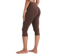 ZAAYO Capri Legging - Mallas invisibles para mujer, 3/4 | Cintura alta, sin costuras, suaves como la mantequilla, pantalones capri de verano para mujer, leggings deportivos 3/4, 7/8