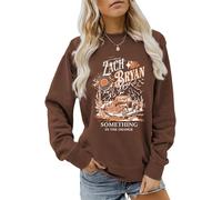 Zach Bryan Tour Merch Sudadera con Capucha Unisex Gráfico País Folk Suéter Suéter Suéter Sudadera De Gran Tamaño Acogedora con Capucha Ropa de, marrón, L