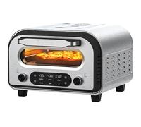 ZACHVO Horno Eléctrico para Pizza - hasta 450 °C, 5 programas preestablecidos, temporizador de 1 a 60 min, pantalla táctil y mando giratorio, carcasa de acero inoxidable, pala para pizza