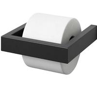 Zack Linea Black Stainless Steel Toilet Roll Holder 40576