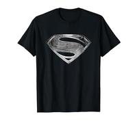 Zack Snyder's Justice League Superman Symbol Black Suit Camiseta, Hombre, Negro, L