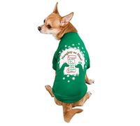 Zack & Zoey Camiseta de poliéster/algodón Travieso o Agradable para Perro, XX-pequeño, Verde