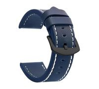 ZacLAy Correa De Reloj De 18Mm, 20Mm, 22Mm Y 24Mm, Correa De Reloj Deportiva De Cuero Vintage, Hebilla De Acero Inoxidable, Black Black Black, 24mm