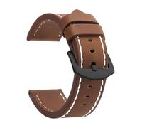 ZacLAy Correa De Reloj De 18Mm, 20Mm, 22Mm Y 24Mm, Correa De Reloj Deportiva De Cuero Vintage, Hebilla De Acero Inoxidable, Negro marrón negro, 24mm